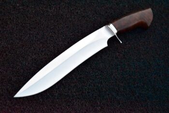 Custom-Handmade-D2-Steel-Hunting-Bowie-Knife-Walnut-Wood-Handle-With-Leather-Sheath
