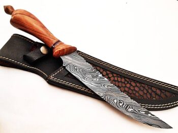 Beautiful-Custom-Handmade-Damascus-Steel-Hunting-Bowie-Knife
