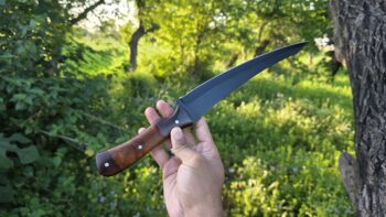 Beautiful-Custom-Handmade-Carbon-Steel-Chef-Kitchen-Steak-Knife-Rose-Wood-And-Olive-Wood-Handle-