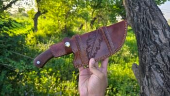 Chef-Cleaver-Kitchen-Knife-With-Leather-Sheath