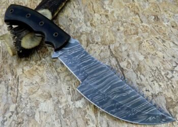13-inch hunting tracker knife with black Micarta handle