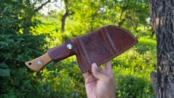 Chef-Cleaver-Kitchen-Knife-With-Leather-Sheath