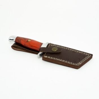 Handmade-Damascus-Steel-Hunting-Tracker-Knife-With-Resin-Sheet-Handle