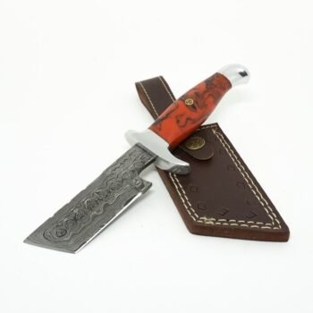 8.5-inch tracker knife with leather sheath