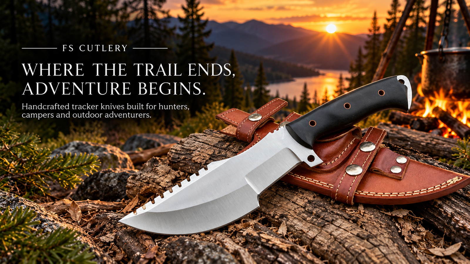 Where the Trail Ends, Adventure Begins (Tracker Banner)